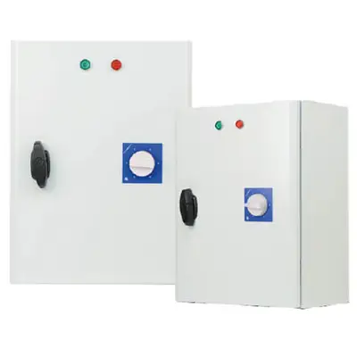 3-phase 400 VAC transformer controller with thermomagnetic breaker