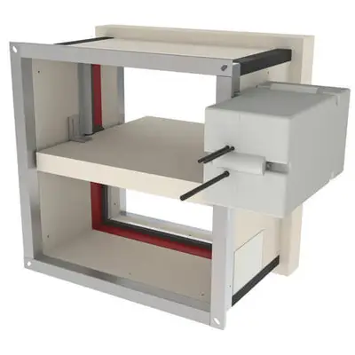 VU90-HOT/24V - RECTANGULAR HOT 400/30 SMOKE EVACUATION DAMPER