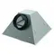 The pyramid plenum box has a side connection. The plenum box is made of galvanis